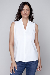 Claire Desjardins - 91500 - Sleeveless Knit Top - White