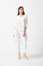 Load image into Gallery viewer, Joseph Ribkoff - 242066 - Asymmetric High/Low Flare Tunic - White
