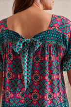 Load image into Gallery viewer, Tribal - 4973O - Ruffle Sleeve Blouse with Back Tie - Atlantic
