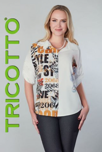 Tricotto - 480 - Detailed Front and Back Blouse - White