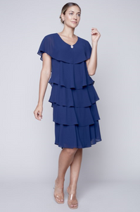 Compli K - 50006 - Tiered Dress - Royal Blue