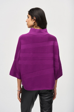 Load image into Gallery viewer, Joseph Ribkoff - 243953 - Sweater Knit Mock Neck Boxy Top - Empress
