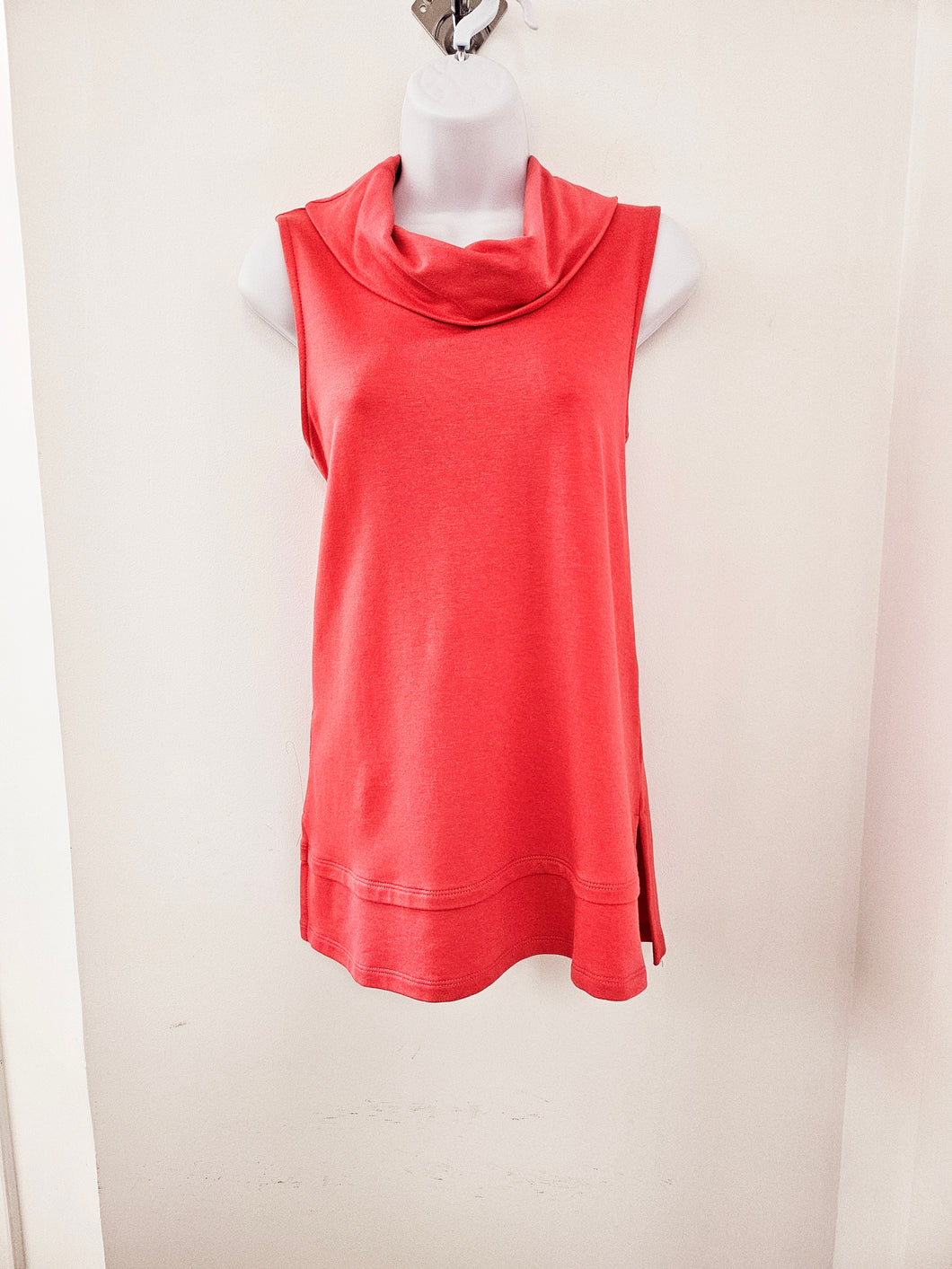 Pure - 112-4812 - Cowl Neck Sleeveless Top - Coral