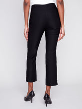Load image into Gallery viewer, Charlie B - C5254 - Capri With Pockets and Slit at Hem - Black
