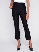 Load image into Gallery viewer, Charlie B - C5254 - Capri With Pockets and Slit at Hem - Black
