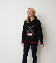 Load image into Gallery viewer, Parkhurst - 87282 - Curling 1/4 Zip Top - Black/Combo
