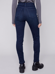 Charlie B - C5309RR - Cuff Denim Jeans - Blue Black