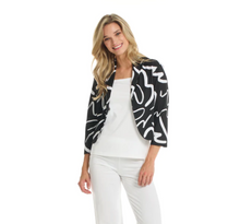 Load image into Gallery viewer, Gitane - Bol-05 - Tailored Fit Cropped Bolero - Black/White
