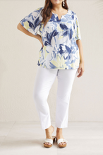 Load image into Gallery viewer, Tribal - 1712V - Plus Size Elbow Sleeve Flare Top - Wildlime
