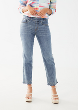 Load image into Gallery viewer, FDJ - 2084669 - Straight Ankle Denim with Heart Detail - Light Blue
