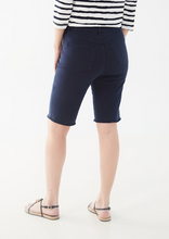 Load image into Gallery viewer, FDJ - 6885511 - Suzanne Bermuda with Frayed Hem - Navy

