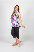 Load image into Gallery viewer, Pure - 521-4812 - Sleeveless Tunic Top Cowlneck - Multi

