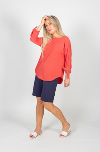 Pure - 552-4473 - Bow Tie Bamboo Top - Coral