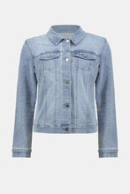 Load image into Gallery viewer, Joseph Ribkoff - 241914 - Embellished &amp; Distressed Jean Jacket - Light Blue
