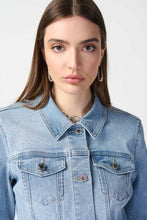 Load image into Gallery viewer, Joseph Ribkoff - 241914 - Embellished &amp; Distressed Jean Jacket - Light Blue
