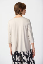 Load image into Gallery viewer, Joseph Ribkoff - 241038 - 3/4 Sleeve V-neck Top - Moonstone
