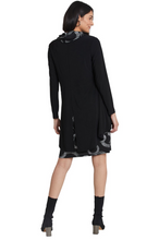 Load image into Gallery viewer, CompliK - 32739 - Funnel Neck Dress - Black/White
