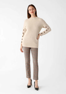 Lisette - 1056457 - Long Sleeve Sophie Sweater With Button Style - Beige