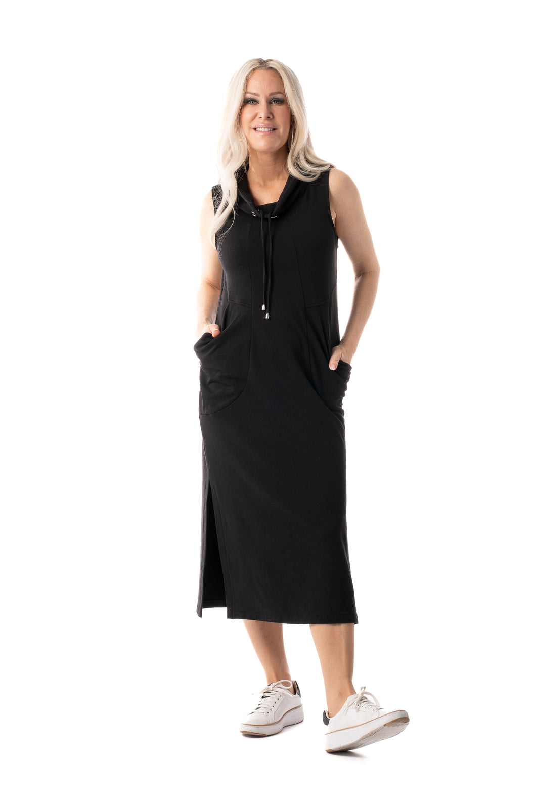PURE - 112-5122 - Bamboo Side Pocket Dress - Black
