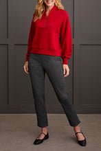 Load image into Gallery viewer, Tribal - 1893O - Scuba Dolman Top With Half Zip - Scarlet
