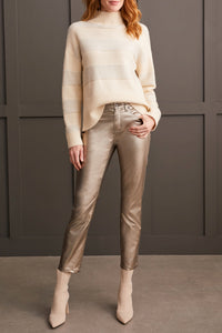 Tribal - 1995O - Long Sleeve Mock Neck Sweater - Moonstone