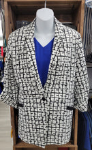 Load image into Gallery viewer, Joseph Ribkoff - 232174 - Printed Open Front Blazer - Vanilla/Black
