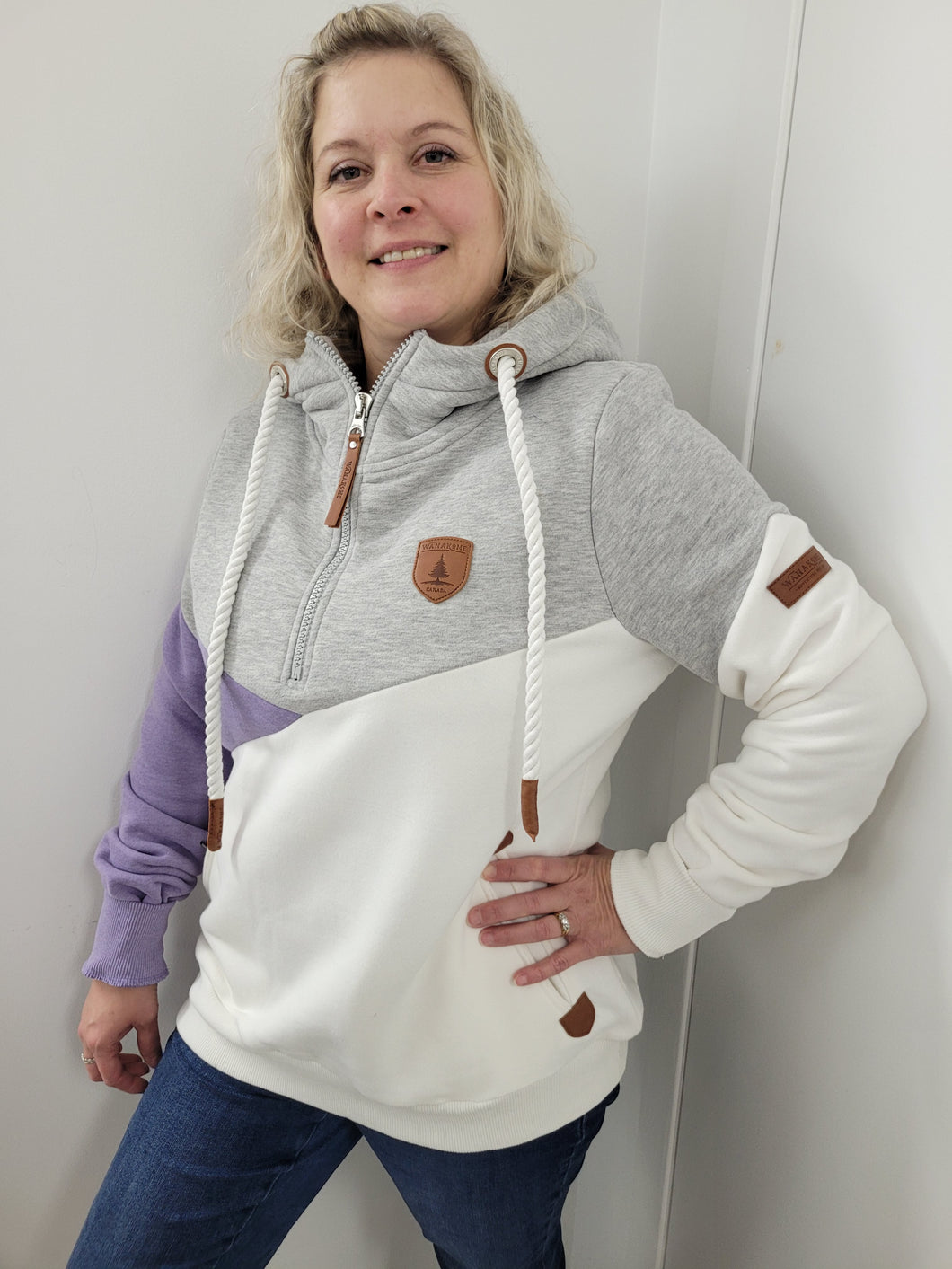Wanakome - Roxy - Hoodie with zipper Front - Lavender Mix