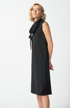 Load image into Gallery viewer, Joseph Ribkoff - 242067 - Silky Knit and Memory Cocoon Dress - Black
