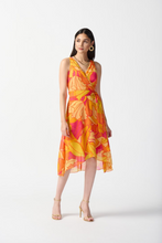 Load image into Gallery viewer, Joseph Ribkoff - 242015 - Tropical Print Wrap Dress - Pink/Multi
