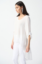 Load image into Gallery viewer, Joseph Ribkoff - 242066 - Asymmetric High/Low Flare Tunic - White
