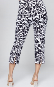 Compli K - 33587 - Pull On Crop Pant - Black/White