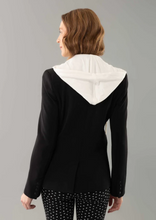 Load image into Gallery viewer, Lisette - 1145389 - Removable Hood Jade Blazer - Black/Off White
