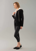 Load image into Gallery viewer, Lisette - 1145389 - Removable Hood Jade Blazer - Black/Off White
