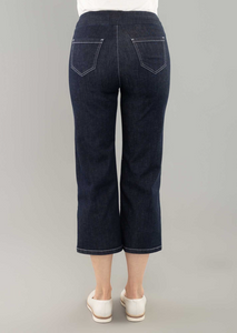 Lisette - 11201102 - Wide Crop Pant - Denim Blue