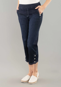 Lisette - 11201102 - Wide Crop Pant - Denim Blue