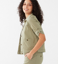 Load image into Gallery viewer, FDJ - 1288944 - Cropped Cargo Jacket - Oyster Shell
