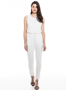 Orly - 808-02 - Knit Pant with Gold Studs - Off White