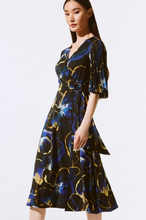 Load image into Gallery viewer, Joseph Ribkoff - 243776 - Chiffon Floral Print Dress - Black/Multi
