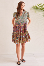 Load image into Gallery viewer, Tribal - 893O - Tiered Dress With Lining - Celadon
