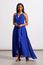 Load image into Gallery viewer, Tribal - 879O - Lined Maxi Dress with Keyhole Neck - Sapphire
