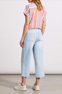 Tribal - 7833O - Brooke Hugging Wide Capri - Frozen Berry