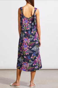Tribal - 1844O - Sleeveless Dress with Knotted Straps - Tango Pink