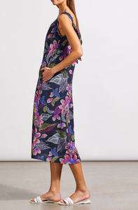 Tribal - 1844O - Sleeveless Dress with Knotted Straps - Tango Pink