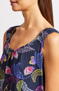 Tribal - 1844O - Sleeveless Dress with Knotted Straps - Tango Pink