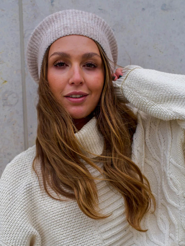 FRAAS - 647016-071 - Knitted Beret - Cashew