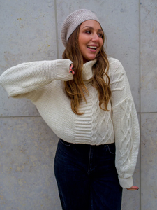 FRAAS - 647016-071 - Knitted Beret - Cashew