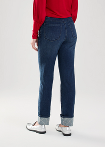 FDJ - 2630669 - Pull On Cuffed Straight Ankle Jean - Dark Vintage