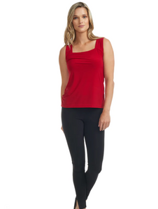 Gitane - CAM5004 - Square Neck Women's Camisole Top - Red