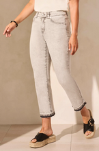 Load image into Gallery viewer, Tribal - 7735O - Sophia Curvy Micro Flare Crop Jeans - Shadowmist
