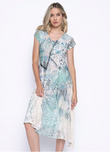 Load image into Gallery viewer, Picadilly - GC642HH - Cap Sleeve Printed Long Dress - Jade Multi
